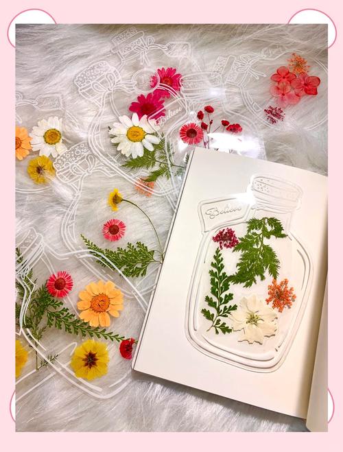小学生自制压花花瓣书签成品展示