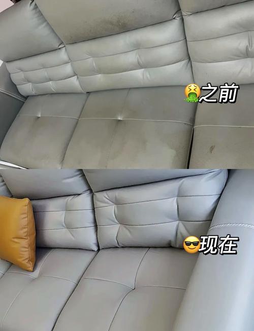 氧净浸泡沙发垫去黄变白对比图