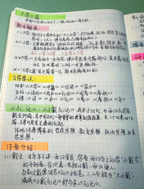 高中文综易混概念手写整理实拍