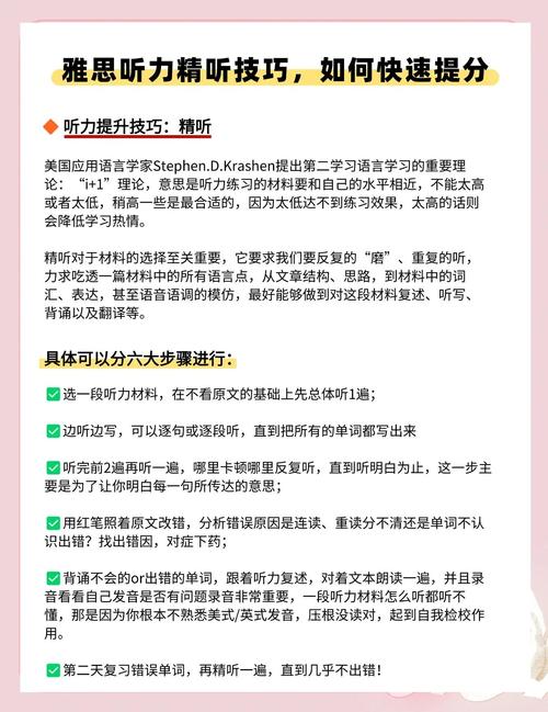 雅思听力精听练习步骤图