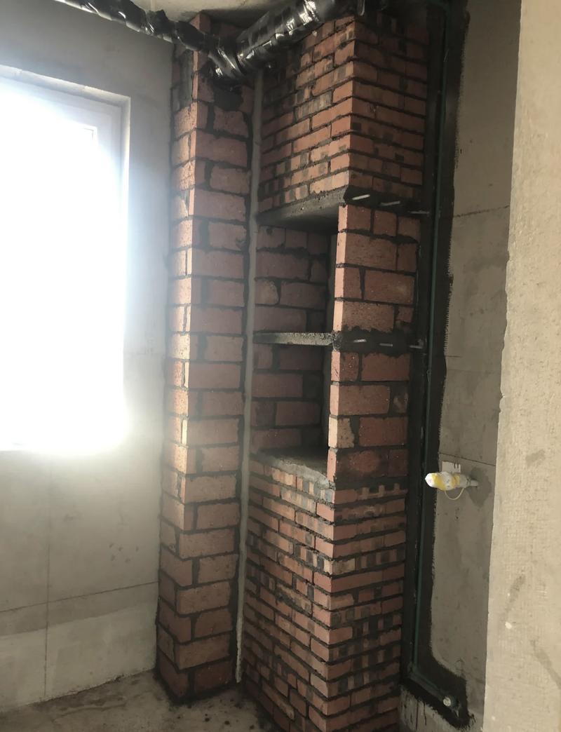 轻体墙开壁龛施工现场图