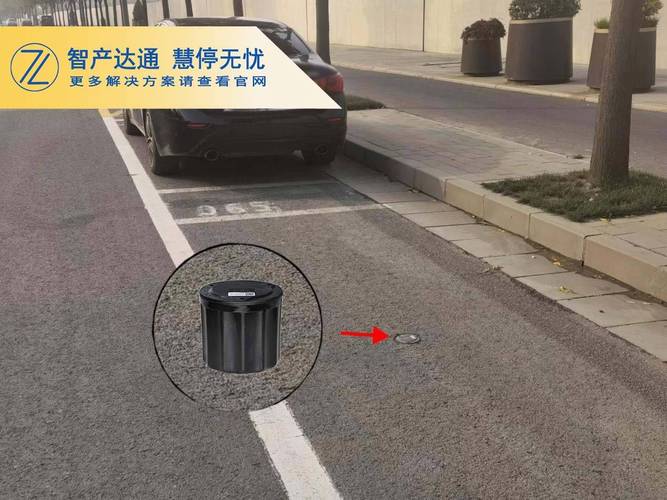 道路停车物联网地磁检测器现场图