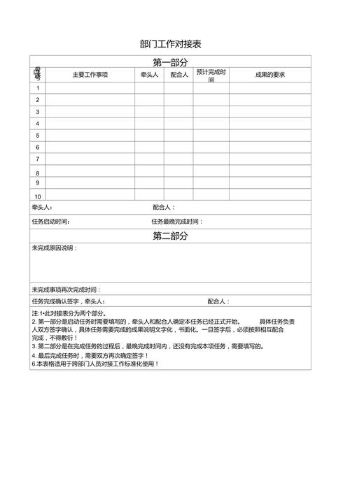 机械实训项目跨岗位对接记录手填表格
