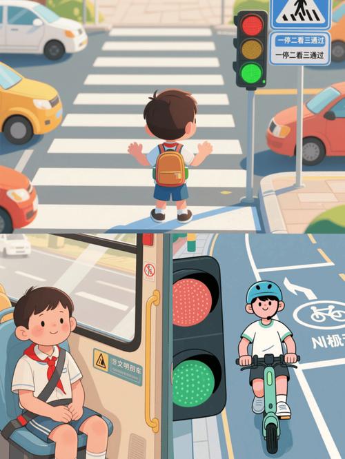 儿童交通安全教育路上上学歌插图