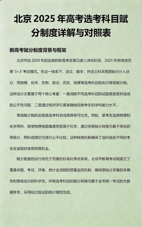 2025北京新高考选科要求对照表公示栏