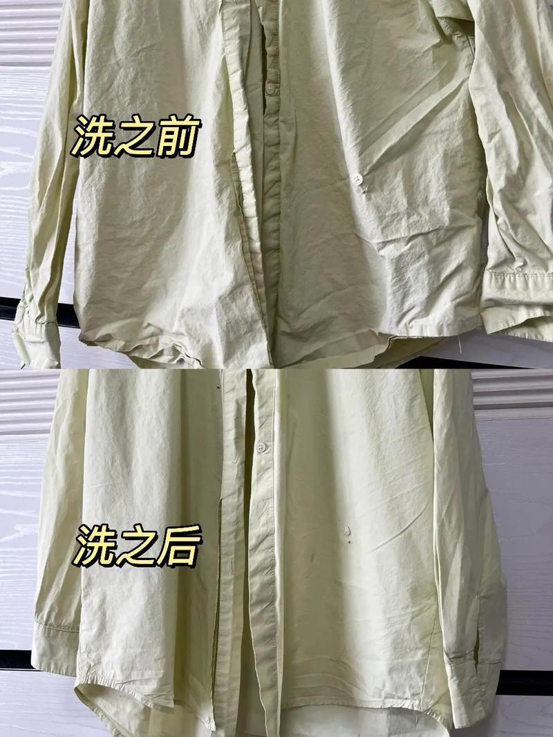 洗后严重缩水变形的棉麻衬衫