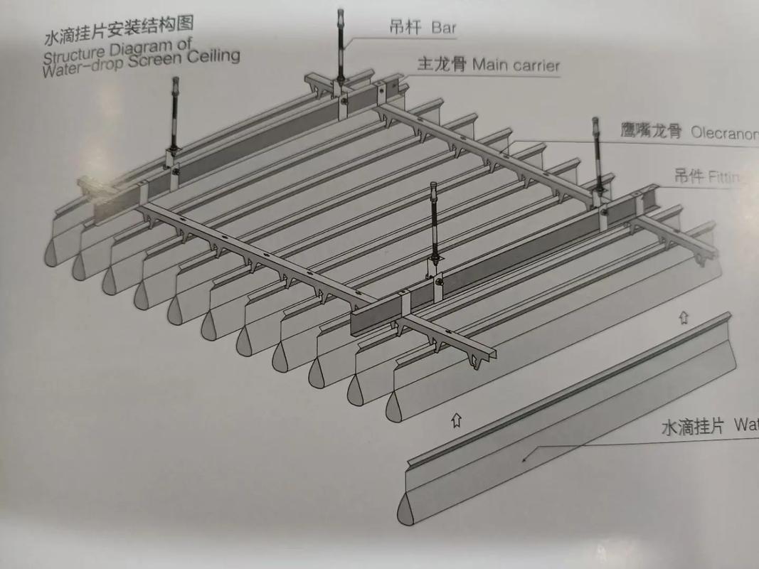 格栅吊顶安装龙骨细节图