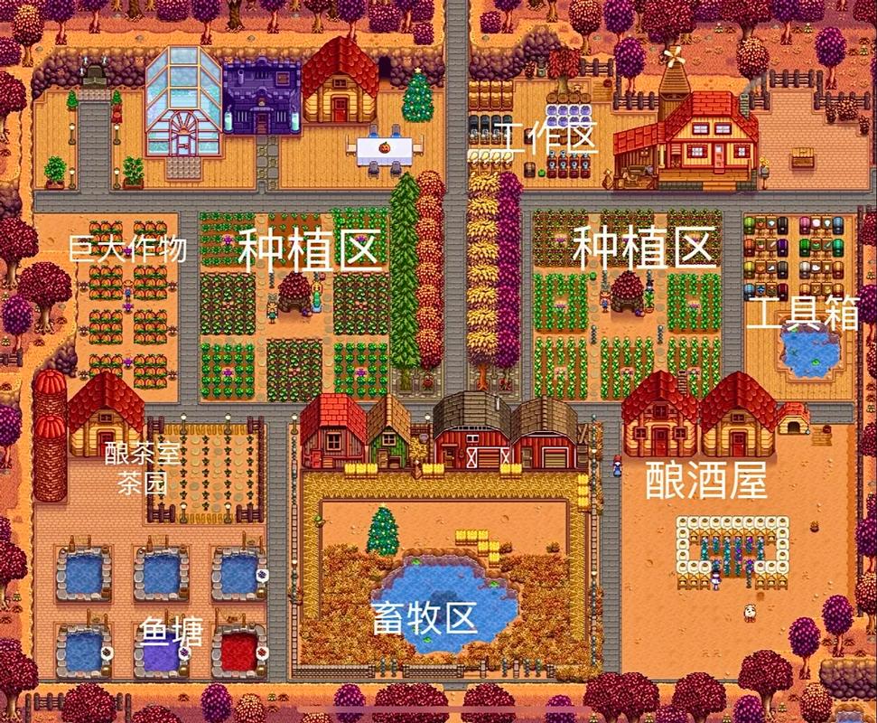 星露谷物语夏季蓝莓农场布局规划