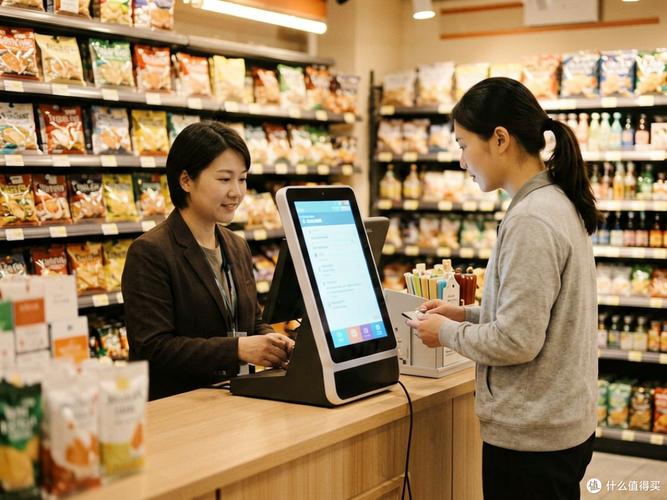 线下便利店AI点单嵌入收银台实物图