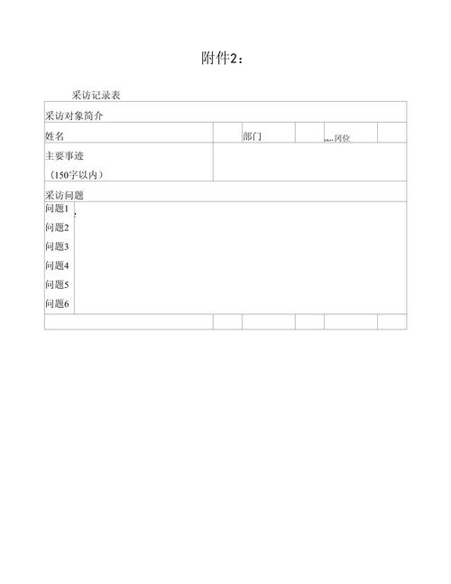 出海品牌海外用户线下访谈记录纸