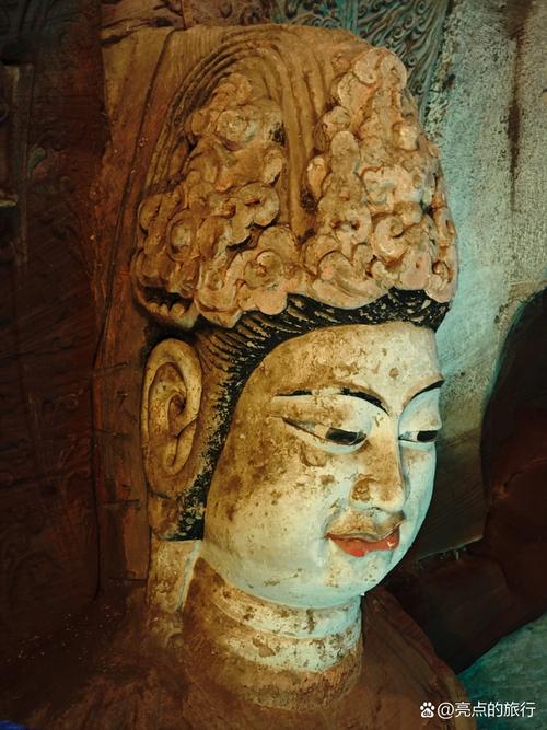 被不当修复的石窟寺唐代造像脸部