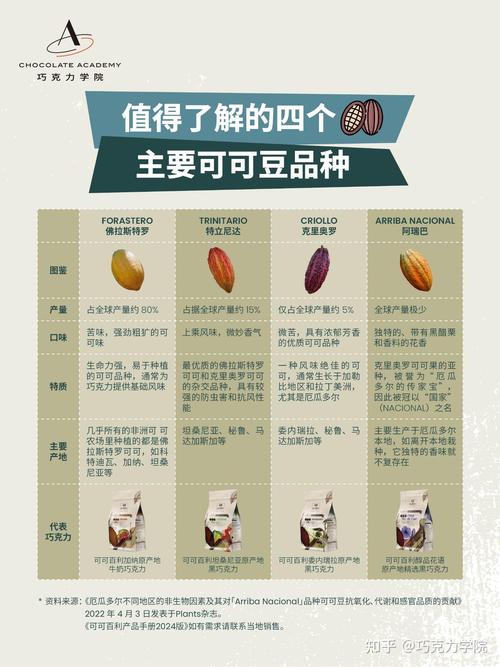 多产地可可豆对比特写