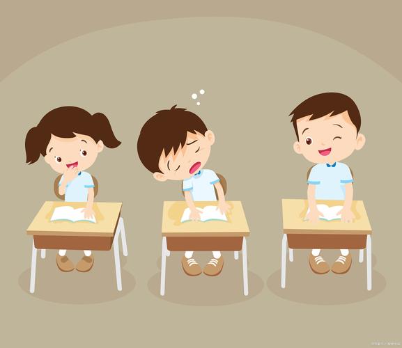 中学生上课走神发呆漫画