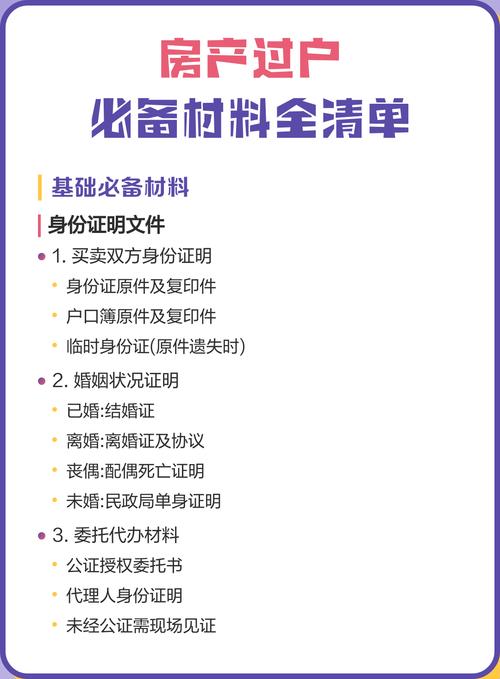 南京房产过户所需材料清单实拍