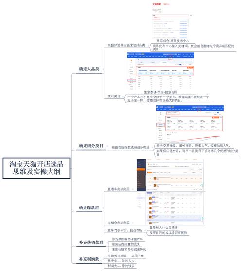 电商选品自我分析思维导图手绘版
