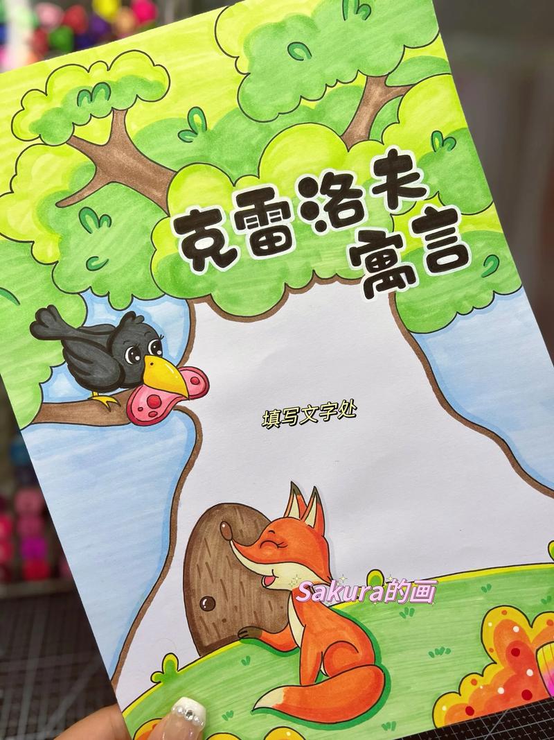 克雷洛夫寓言集俄文原版狐狸乌鸦配图版画