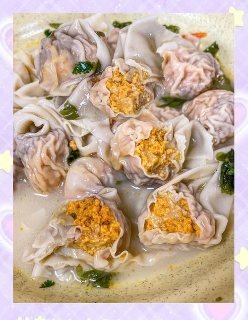 黄鱼馄饨配海胆泡沫