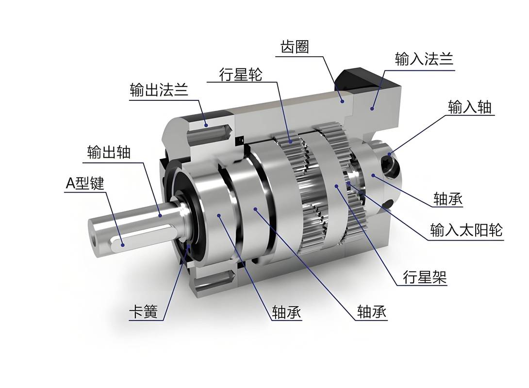 工业机器人关节行星齿轮拆解图