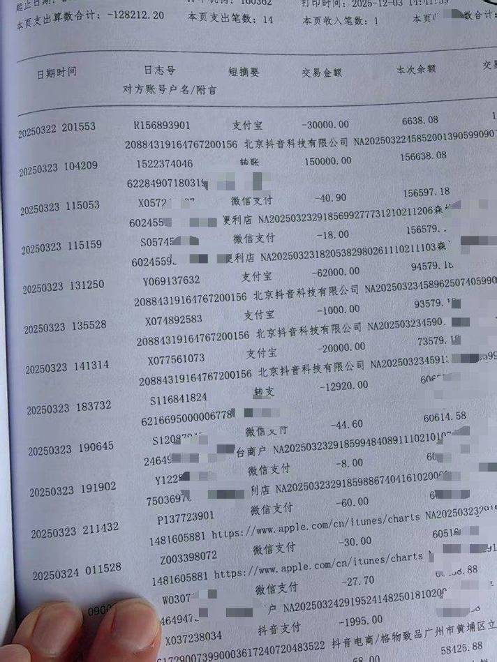 诉讼离婚夫妻共同财产银行流水对账单