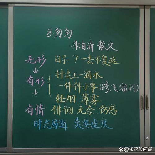 小学语文课堂朱自清《匆匆》板书实拍