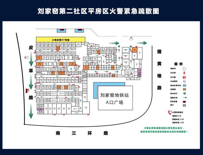 城市街道紧急避险场景示意图