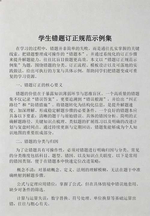数学答题规范订正示例图