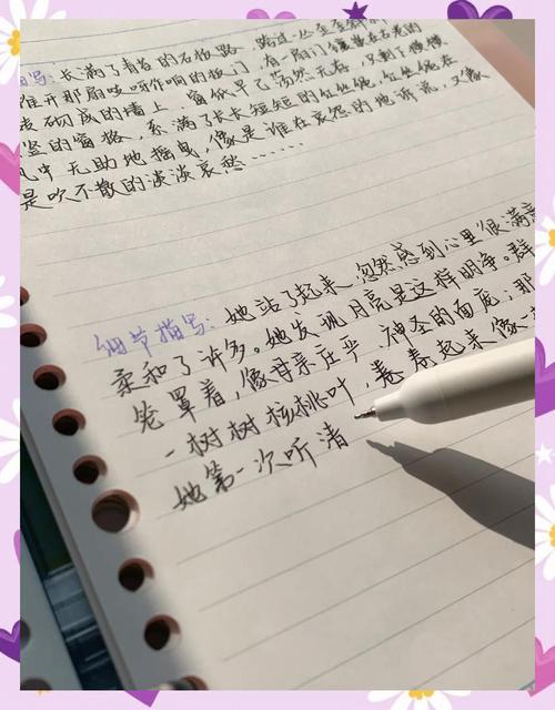 高中作文本上手写的生活细节片段