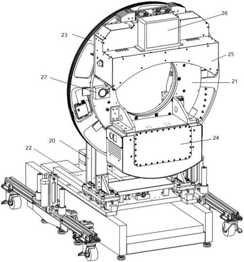 CT扫描仪旋转机架整体铸造结构示意图