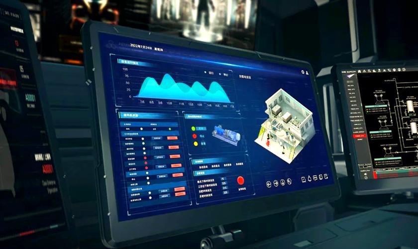 中小型机械厂SCADA系统中控室实拍