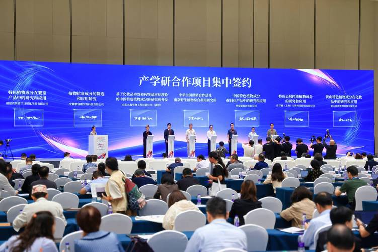 南京江宁产学研对接会现场签约场景