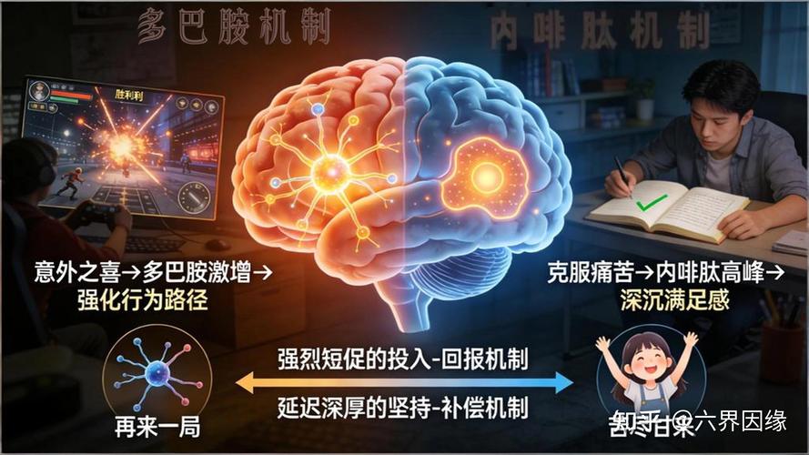 多巴胺奖励机制与游戏成瘾对比图