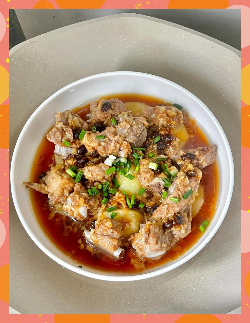 家常豉油蒸排骨成品图