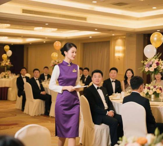 餐厅大堂经理调度客人场景图