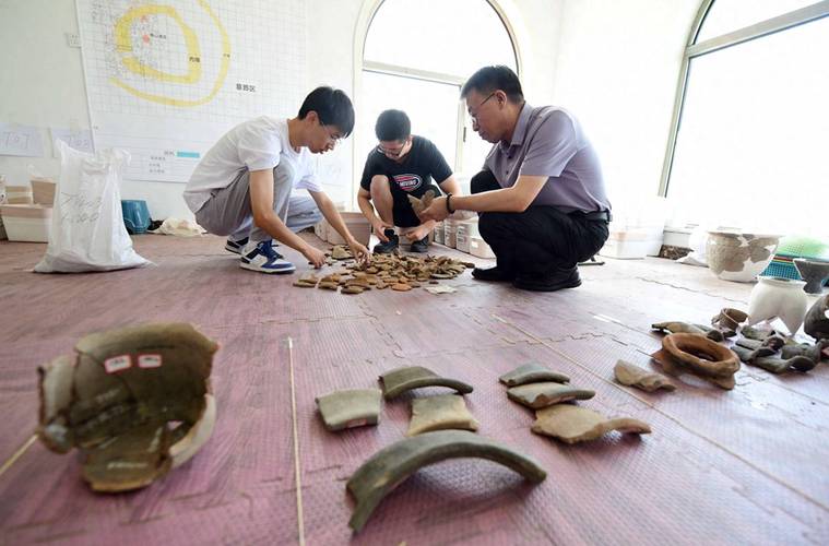 北宋古城墙遗址非法采集陶片现场照片