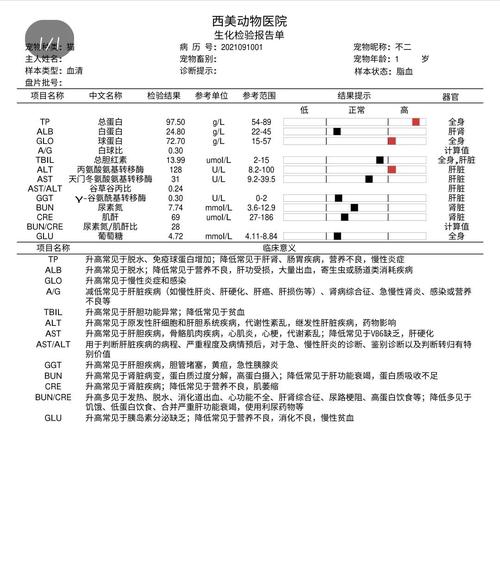 猫传腹早期排查检查项目表