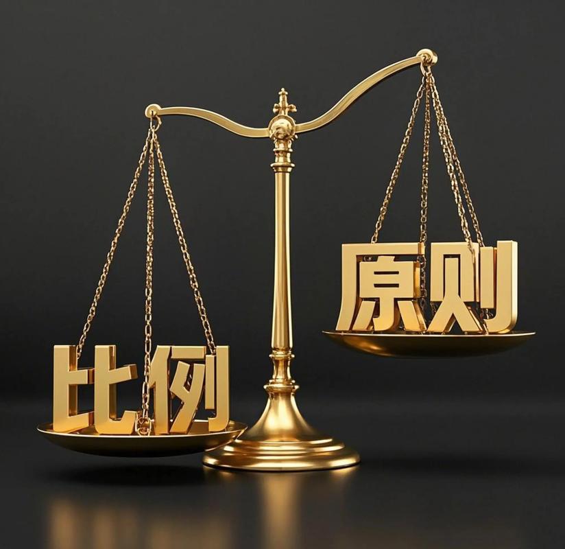 行政法比例原则天平示意图,法槌与天平背景