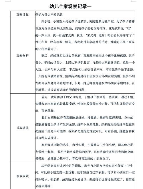 0-1岁宝宝发育日常小惊喜观察记录表