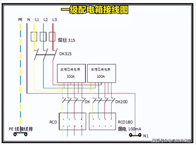 电热水器独立回路配电箱接线示意图