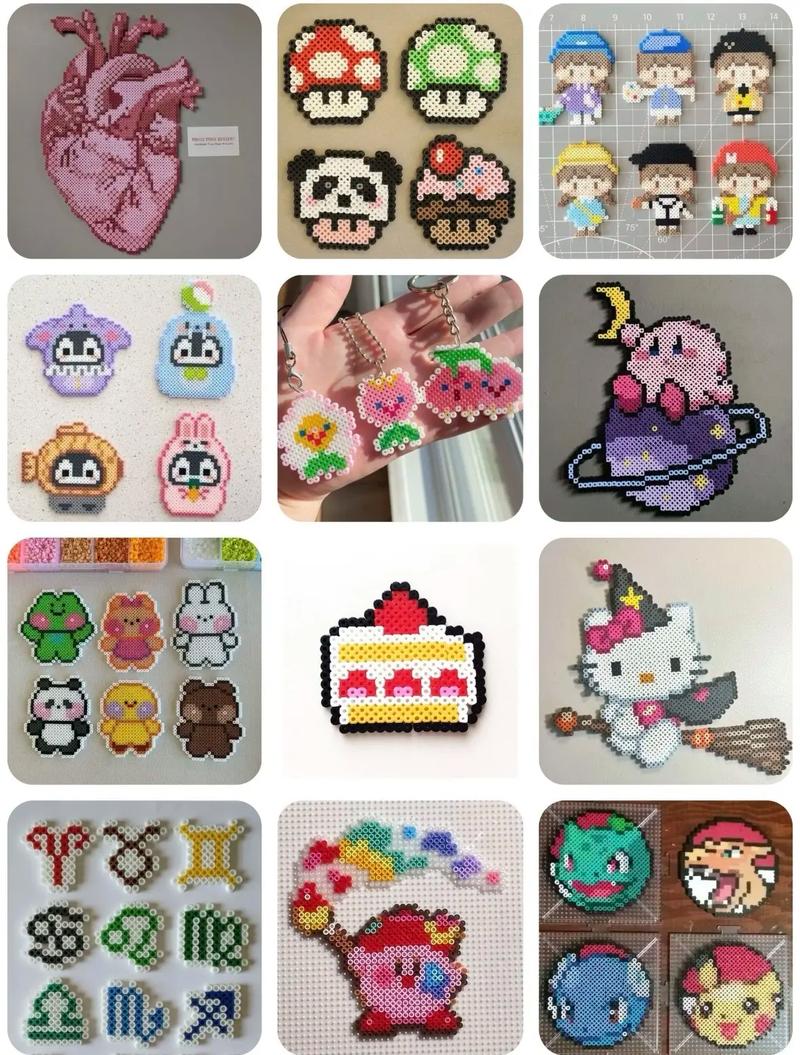 拼豆手工材料与制作过程图