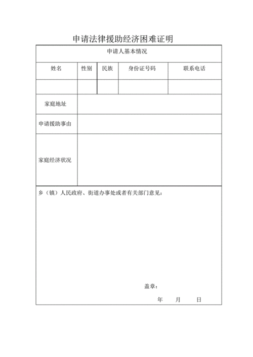 免费法律援助申请必备材料实拍