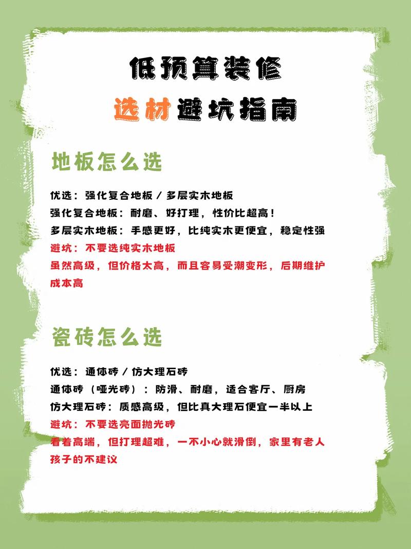 选材与预算相关问题
