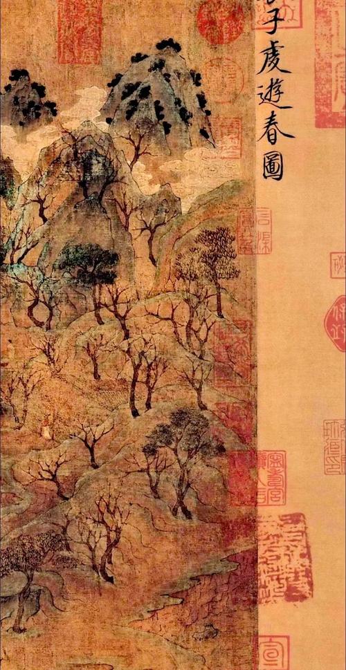 隋代展子虔游春图青绿山水