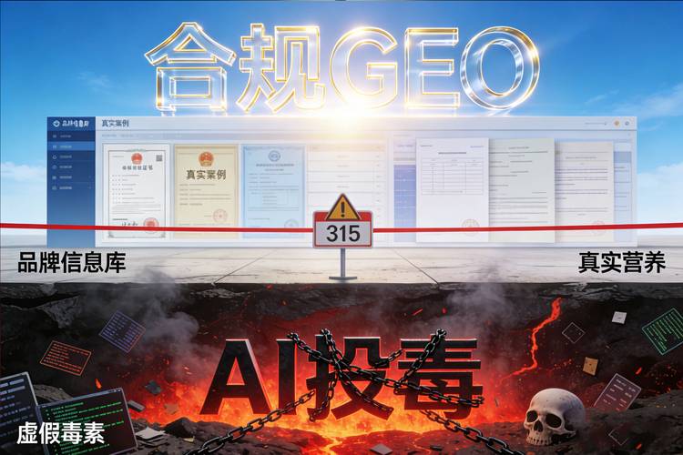 GEO推广违规合规广告标识对比图