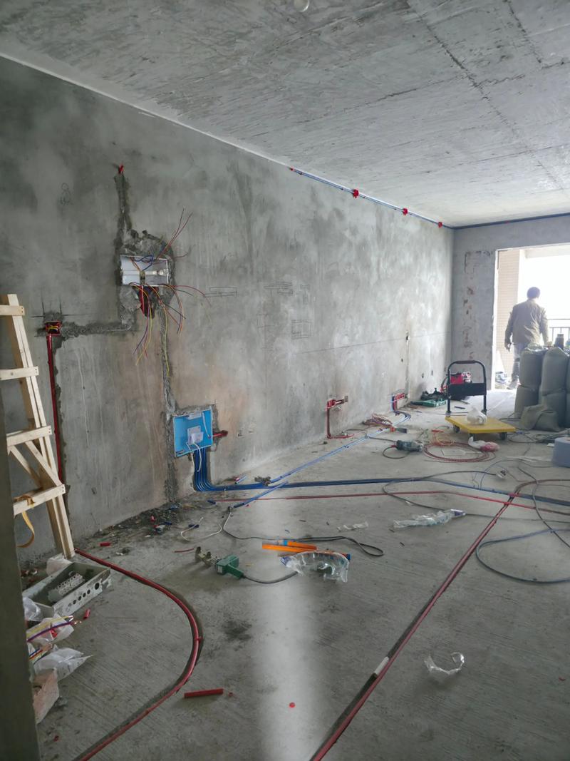 水电改造管路隐蔽工程验收现场