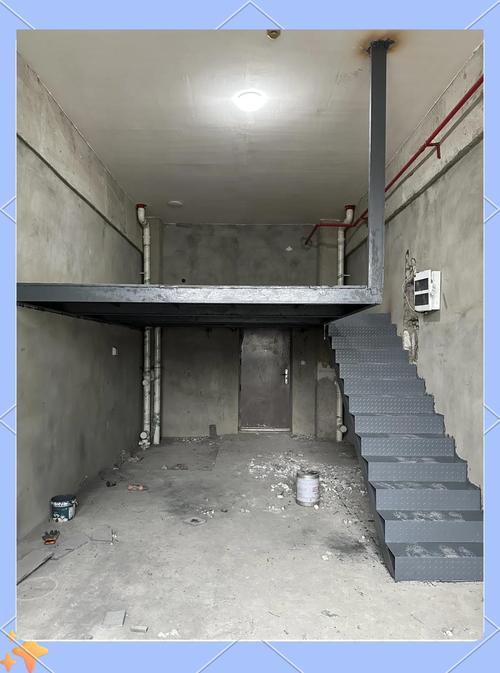 挑高LOFT隔层施工现场图