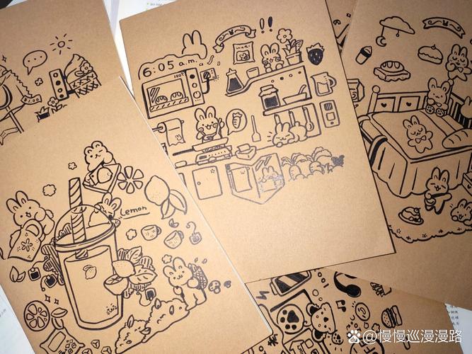 创业者笔记本上画着产品草图 旁边放着咖啡