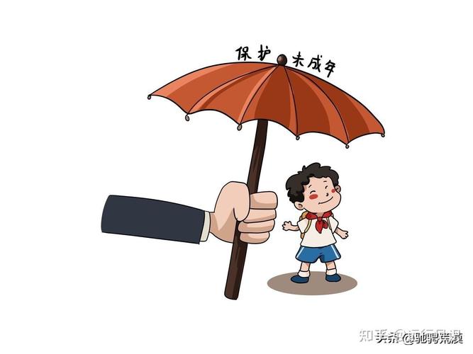 未成年人保护法家庭亲子沟通场景漫画图