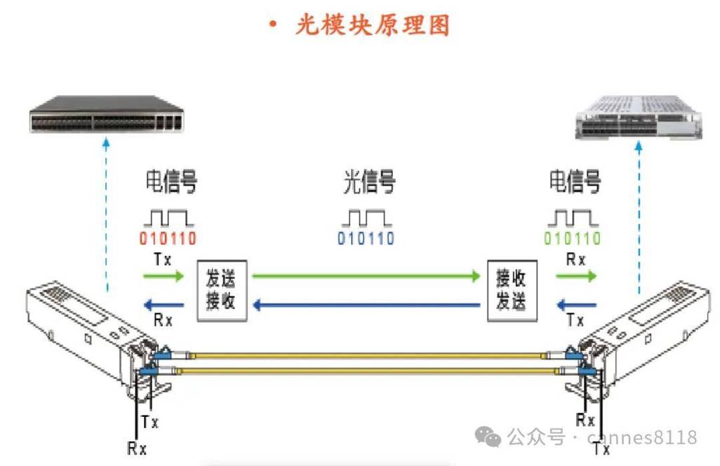 光子计算芯片并行光信号传输示意图