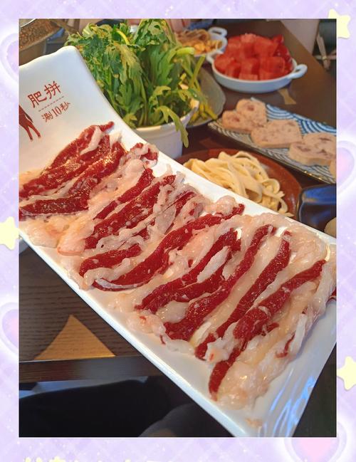 潮汕牛肉火锅不同部位牛肉拼盘