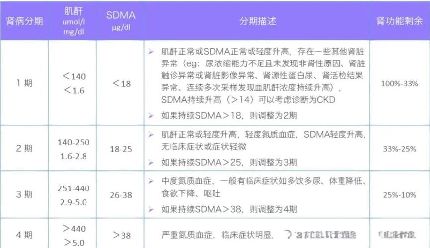 猫慢性肾病早期SDMA检测数值对比图